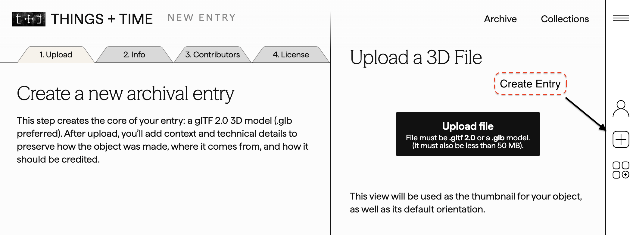 Uploading your 3D Scan